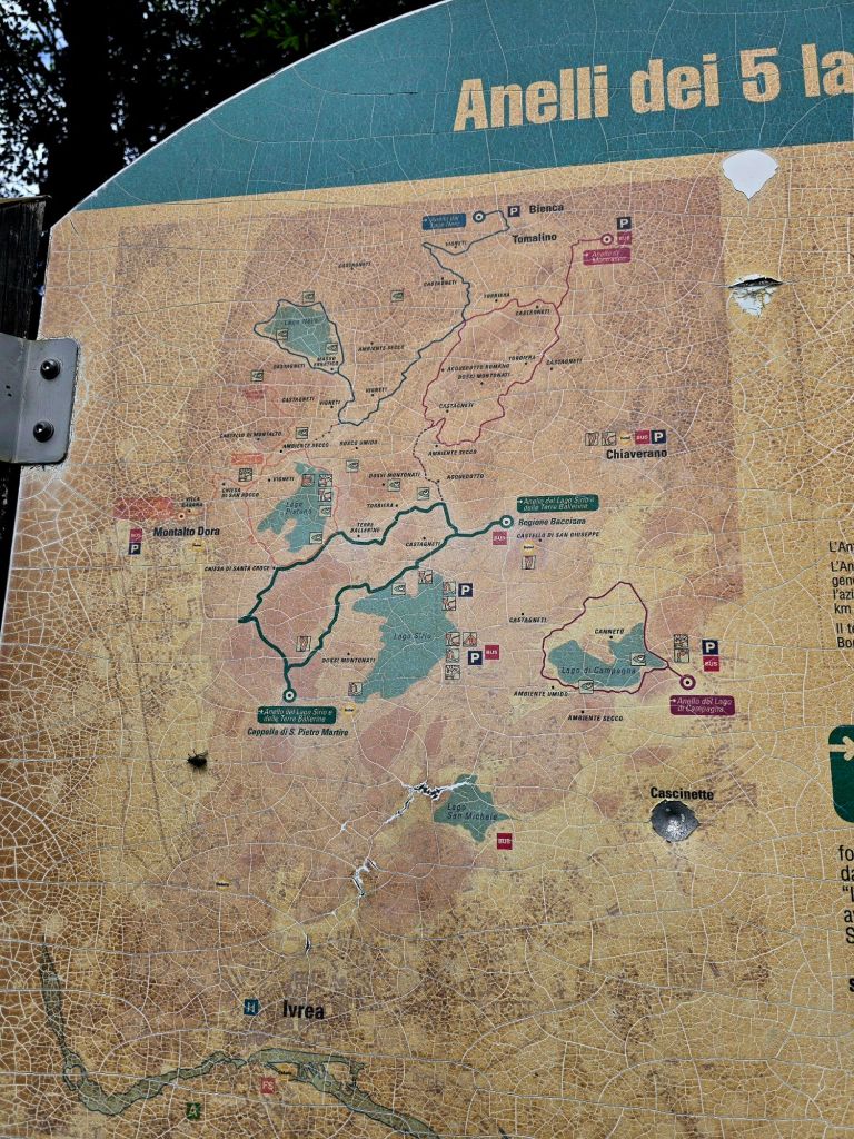 Mappa Anello dei cinque laghi